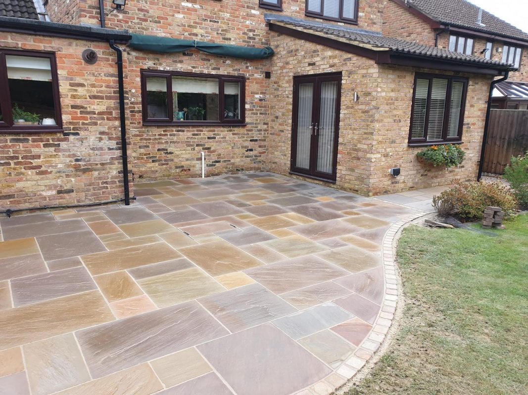 large patio completed in Alfreton