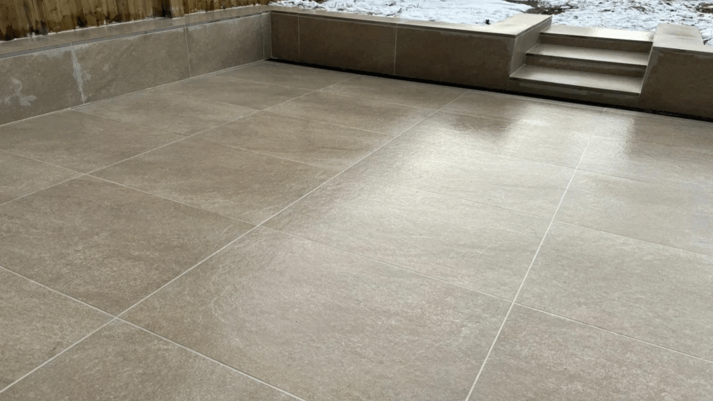 porcelain patio installed in Nottingham by Direct Driveways and Patios