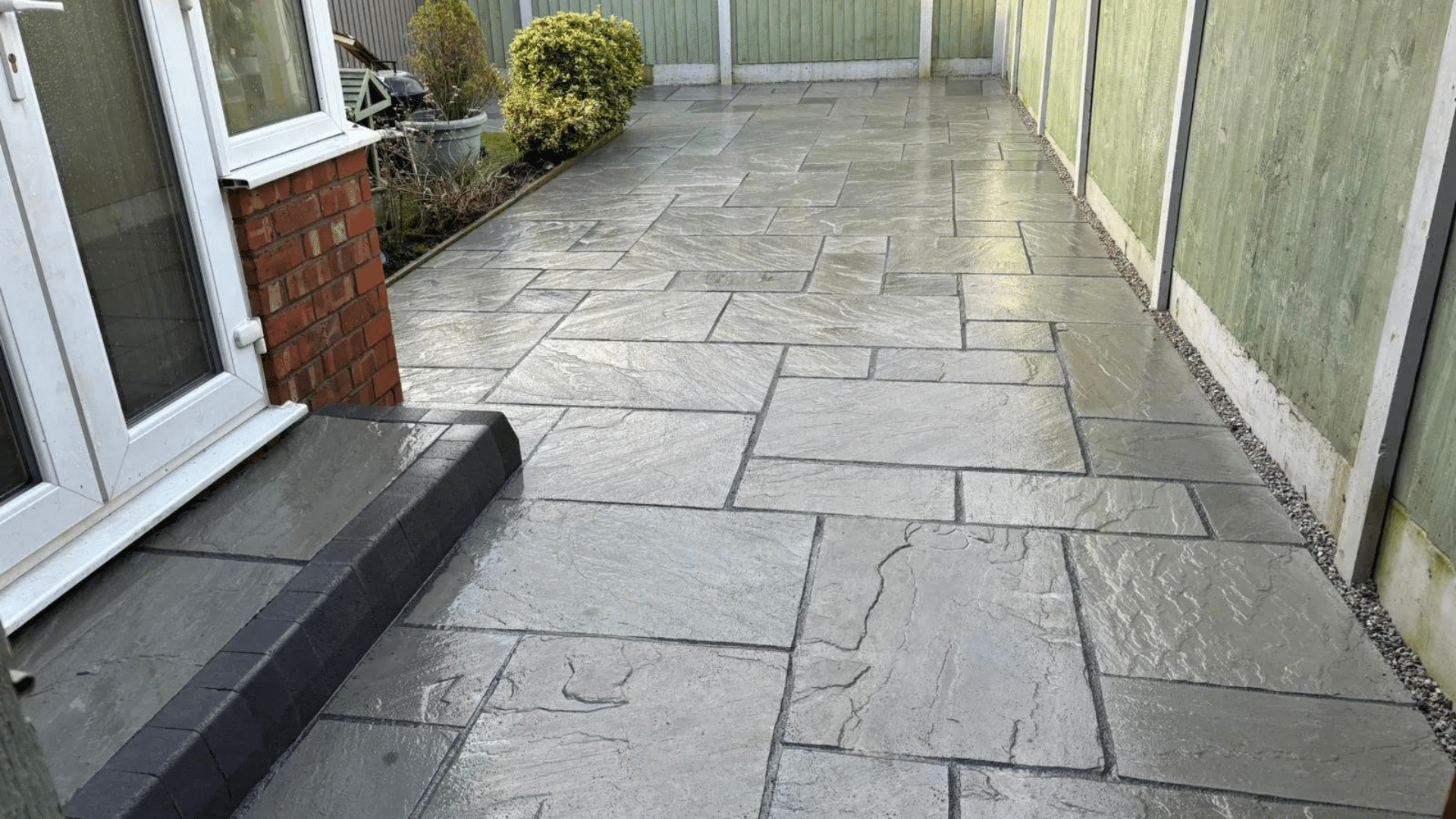 sandstone patio completed in Wollaton Nottingham