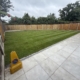 large porcelain patio and turfing project completed in Nottingham