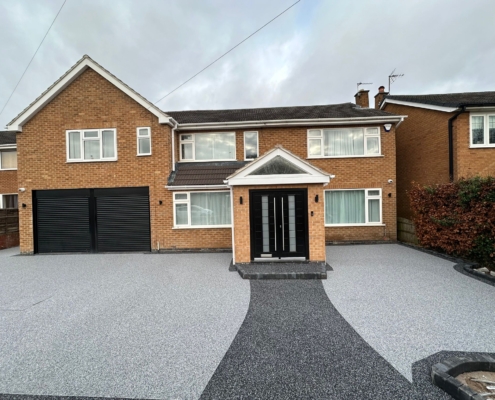 large resin driveway completed in Nottingham